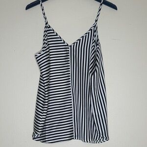 Chic Striped Camisole in Black and White